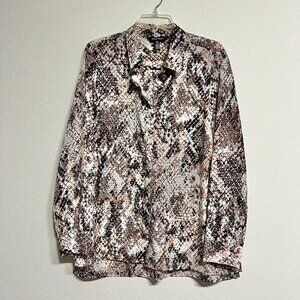 Ellen Tracy Snakeskin Print Blouse